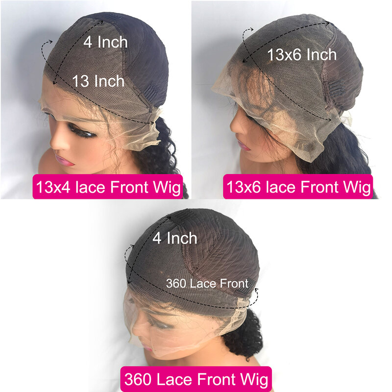 Peluca de cabello humano ondulado para mujeres negras, postizo de encaje Frontal, transparente, Hd, 13x6, 30, 40 pulgadas, 360, 13x4