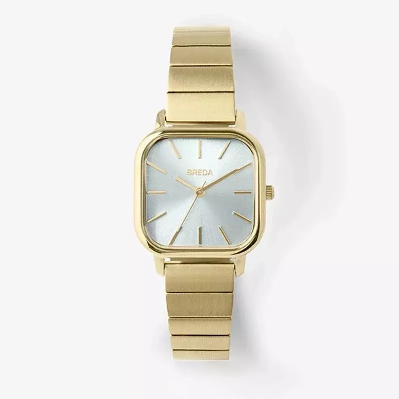 Relógio de quartzo quadrado de luxo feminino, edição limitada, simples e impermeável, pulseira de aço
