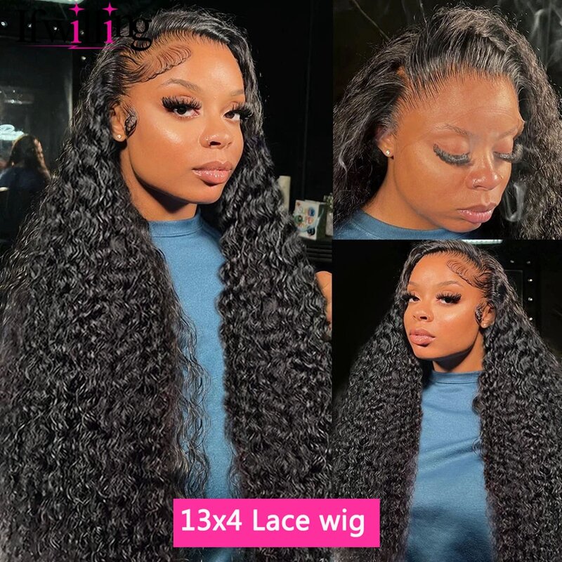 5x5 HD Lace Closure Wigs Deep Wave Human Hair Lace Front Wig Glueless Ready To Wear 13X6 Lace Frontal Human Hair Wigs