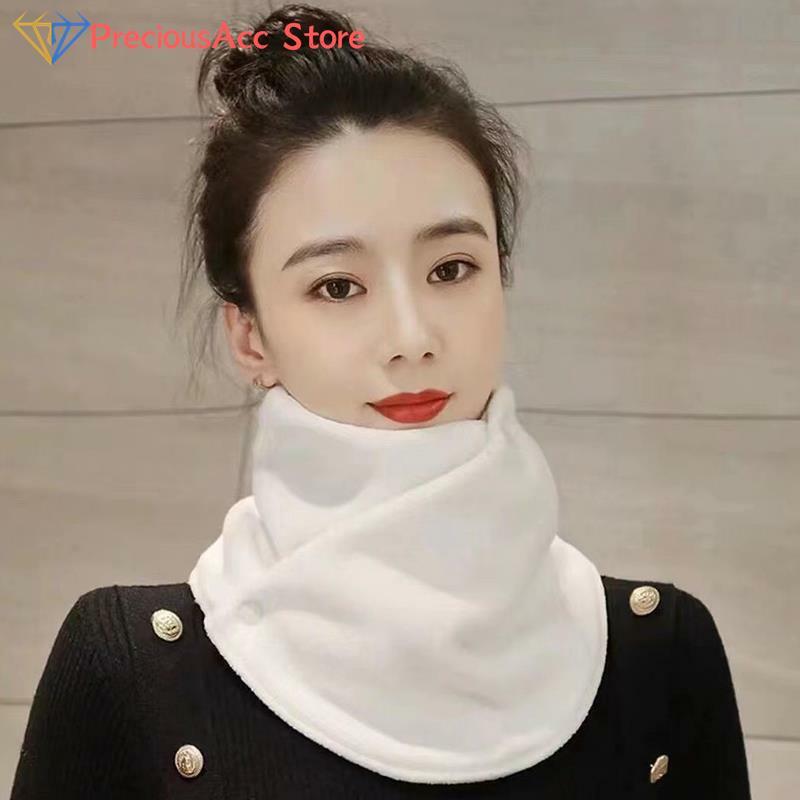 Winter Fleece Neck Scarf Thickened Warmth Autumn Neck Sleeve Scarf For Women's Scarves Plush Double Layer Neckerchief Scarf Ring