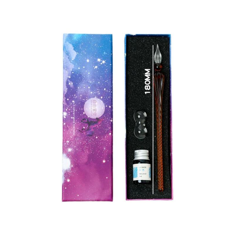 Starry Glass Pen Set 3 Pcs Sets Glass Signing Pen Dipping With Glass Pen Use Student Pen And Ink Holder Pen Cr Q5h2