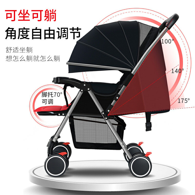 Pet Stroller Walking Pet Artifact Is Ultra-lightweight, Can Be Sat on, Can Lie Down, Foldable Trolley Is Portable