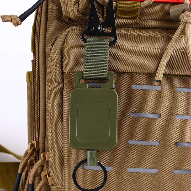 Bobine di Badge retrattili in filo di acciaio portachiavi multiuso portachiavi portachiavi accessori per arrampicata da pesca all'aperto
