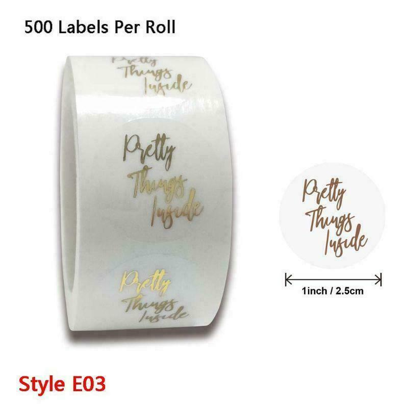 Gold Foil Seal Labels, Obrigado pelo seu pedido Adesivos, Pequena loja Gift Wrap, Decoração do feriado, 500pcs