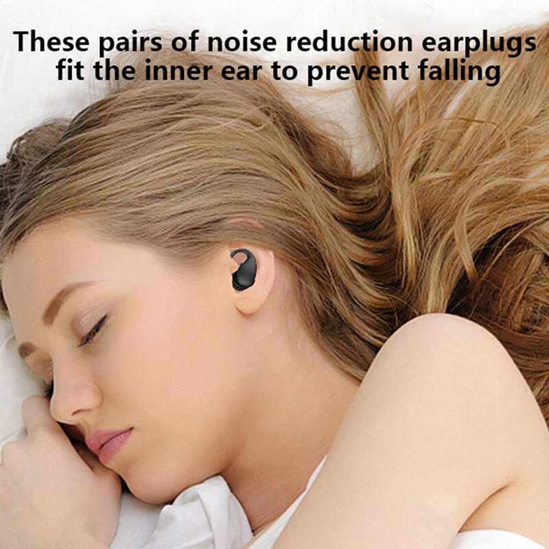1 زوج لينة سيليكون سدادات الأذن الحد من الضوضاء الأذن المقابس للسفر دراسة النوم مقاوم للماء سماع السلامة مكافحة الضوضاء الأذن حامي