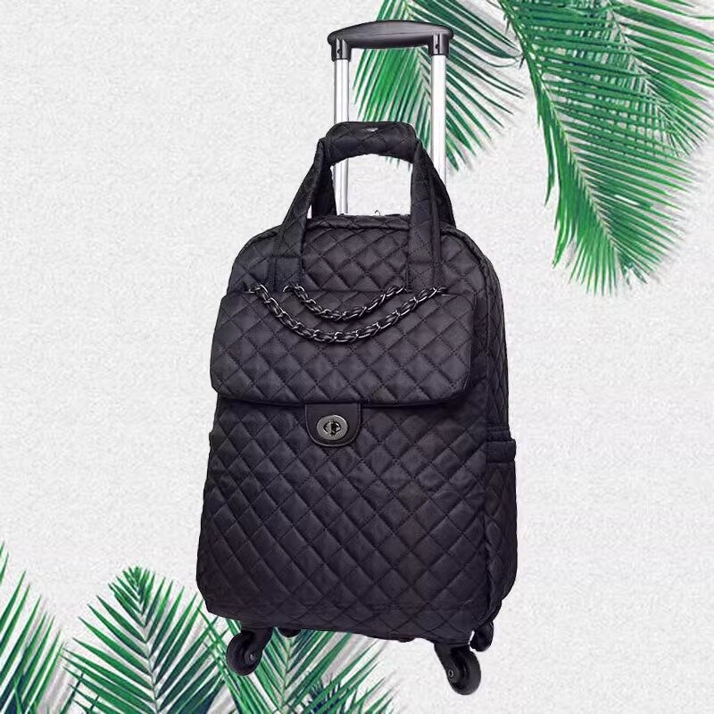 Tas bagasi Mini, dengan roda tas troli dapat dilepas ransel ringan tas perjalanan Retro tahan air 14'18 ''inci
