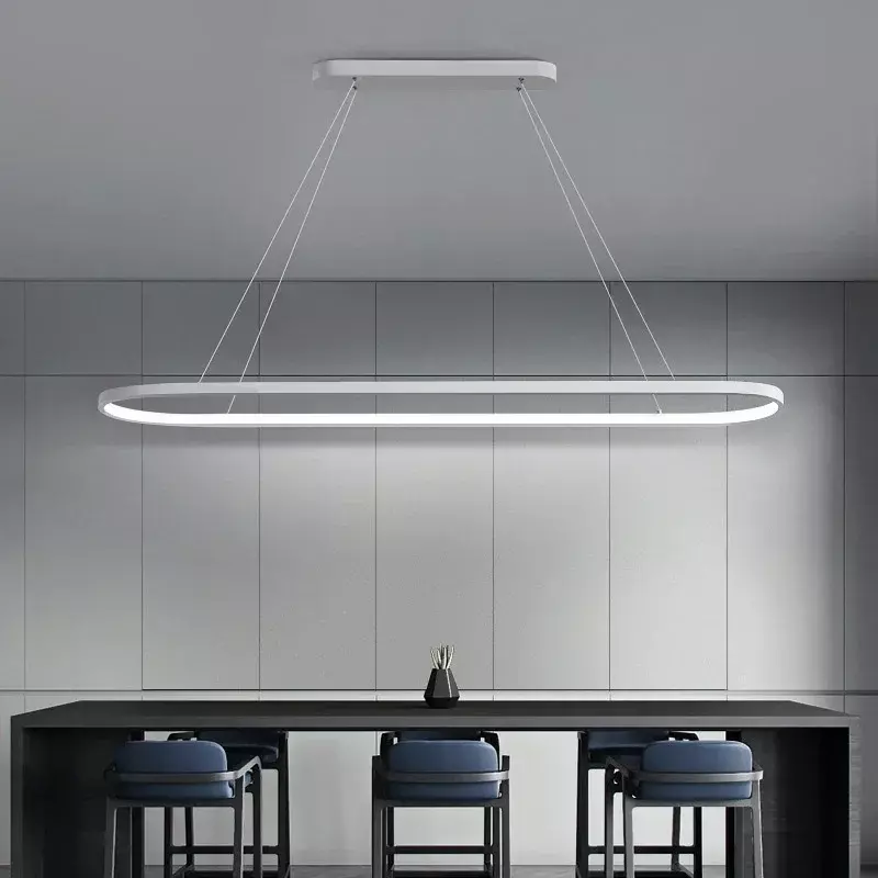 Modern LED Pendant Light Simple Line Lamp For Living Room Dining Room Bedroom Black  White Haning light Home Decor Lightings