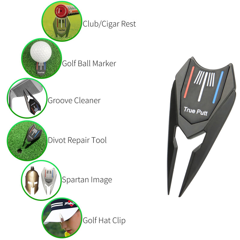 1 sztuk znacznik pozycji piłki golfowej naprawy Switchblade narzędzie skok przyrząd do czyszczenia rowków Golf widły akcesoria do golfa Putting Green widelec Dropship