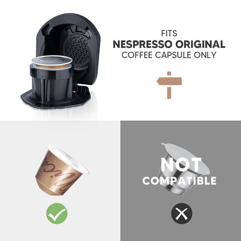 Icafilas 어댑터 돌체 구스코 피콜로 XS 지니오 S 기계용, 재사용 가능한 캡슐, 리필 가능, 카페테라 익스프레스 커피