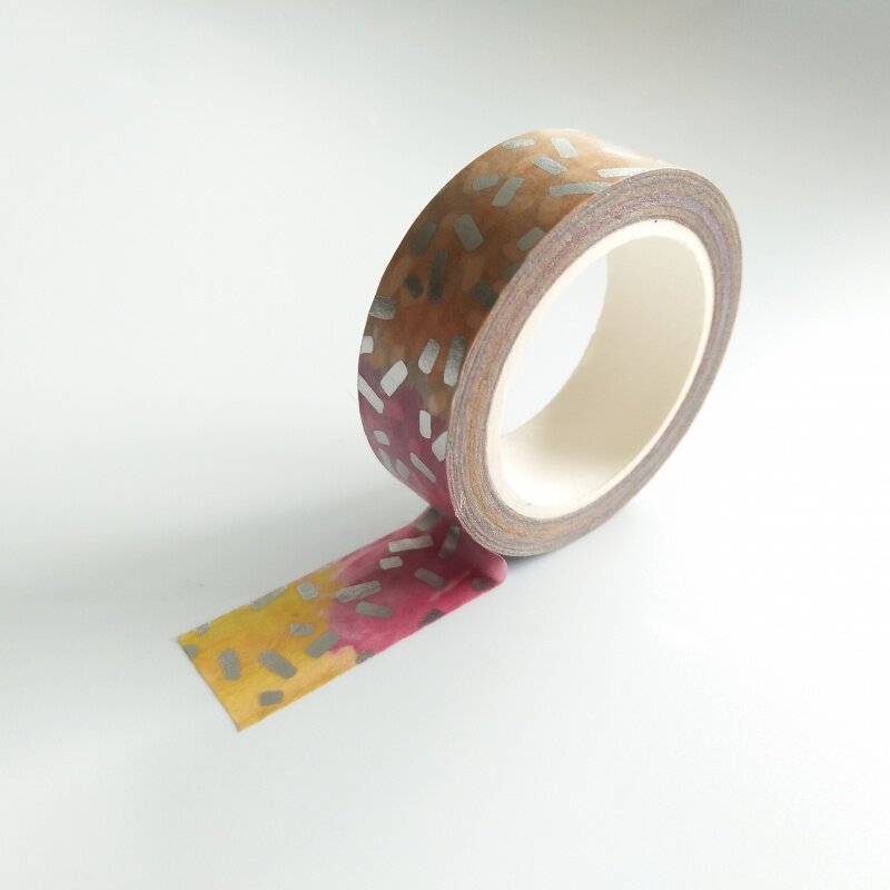 Op Maat Gemaakte Productdecoratie Bedrukt Wit Papier Blok Washi Tapes Set Sticker Briefpapier Tapes Voor Vakantie Knutselen
