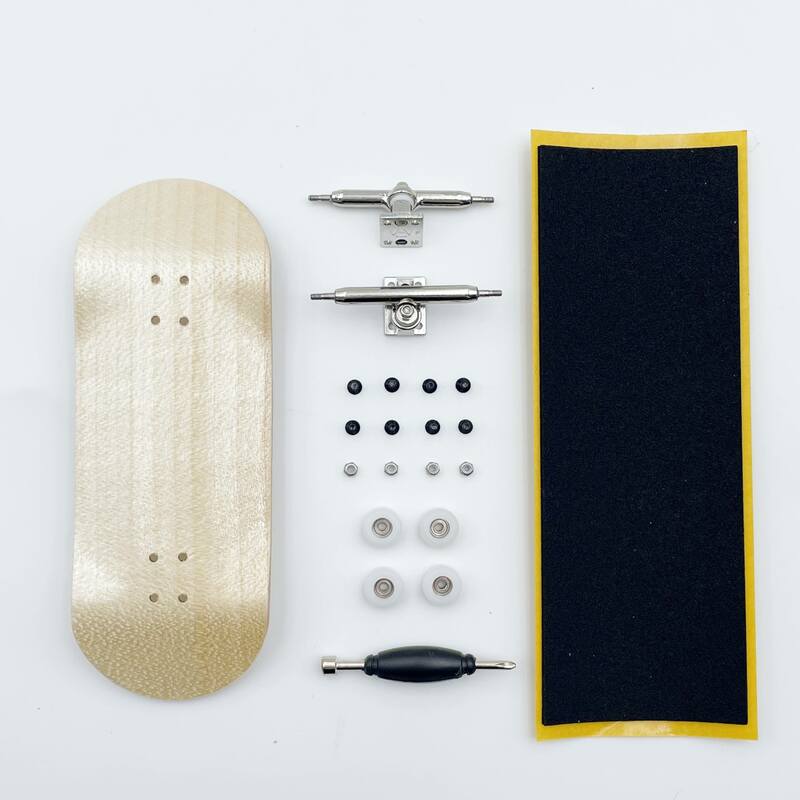 フルフィンガースケートボードセット,木製デッキ,シングルアクスル,CNCホイール,36mm,指紋