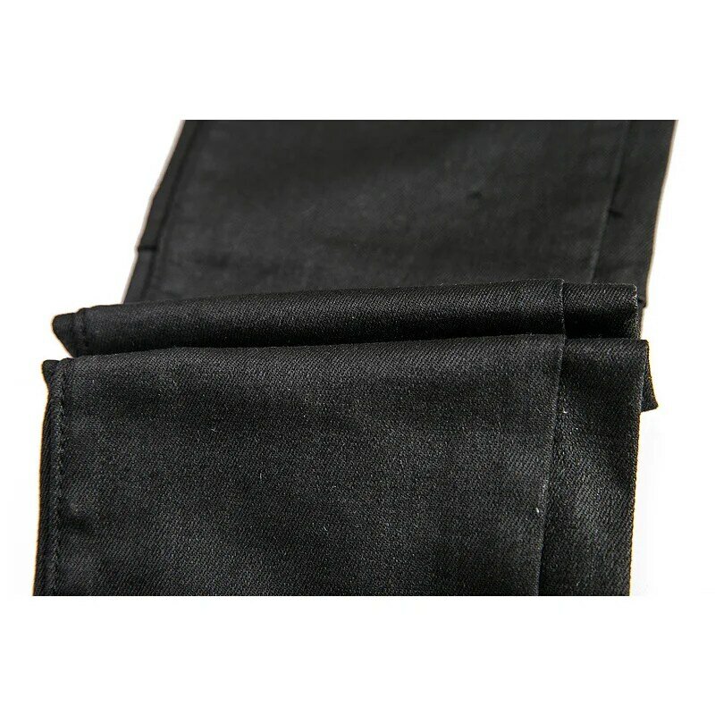 Men Jeans Retro Straight Fit Hipster Jeans for Men and Women Spring and Autumn Black Denim Pants Full Length Trousers