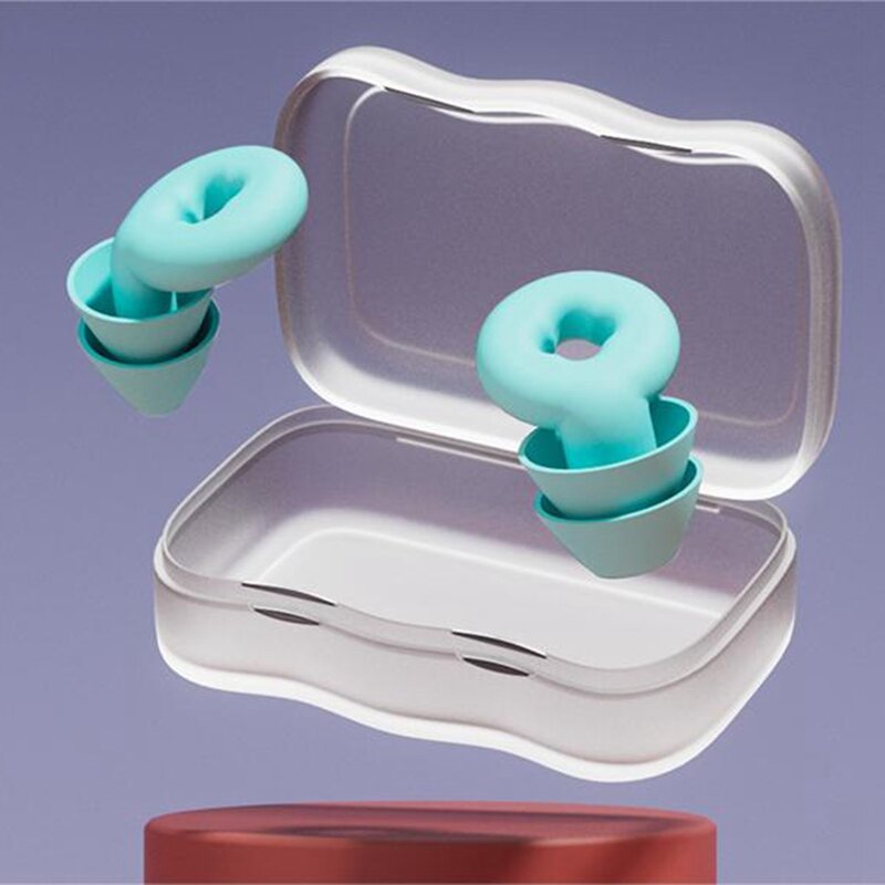 Soft Ear Plugs For Noise Reduction Waterproof Silicone Ear Plug For Sleeping Airplanes Noise Sensitivity