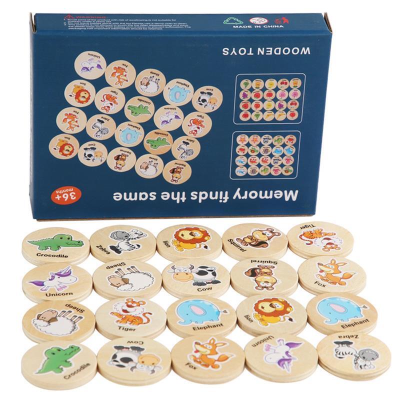 Verschillende Dier Patroon Bijpassende Memory Game Educatief Voorschoolse Leren Concentratie Matching Game Speelgoed Voor Kinderen Leeftijd 1-8