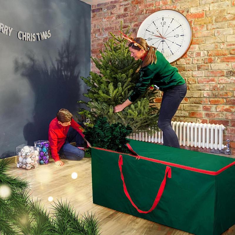 Borsa portaoggetti pieghevole per albero di natale borsa in tessuto Oxford ghirlanda di decorazioni natalizie per riporre gli oggetti per la casa di ghirlande di natale
