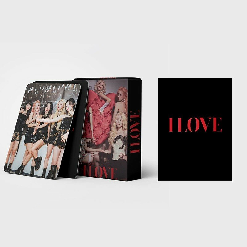 55PCS/Set Kpop (G)I-DLE Lomo Card New Album Nxde HD Photo Cards Girls Burn Photo Card Minnie Postcard Fans Collection Gift