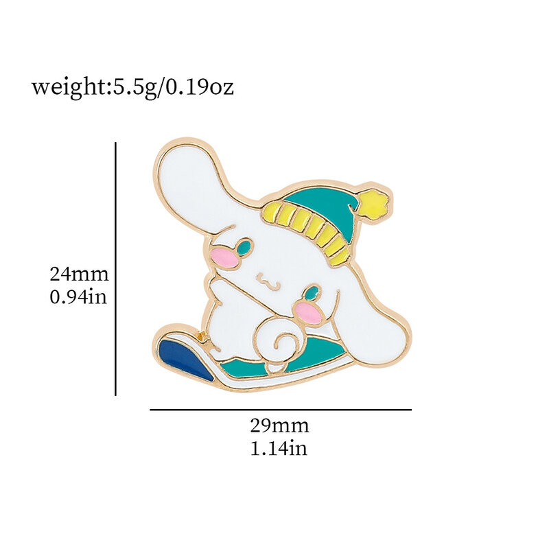 Sanrio Hello Kitty Brooch Cartoon Anime Action Figures  Kuromi Brooch Enamel Jewelry Pins Children Birthday Gift for friend