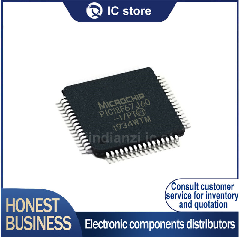 PIC18F67J60-I/PT QFP64 chip, новая Оригинальная микросхема