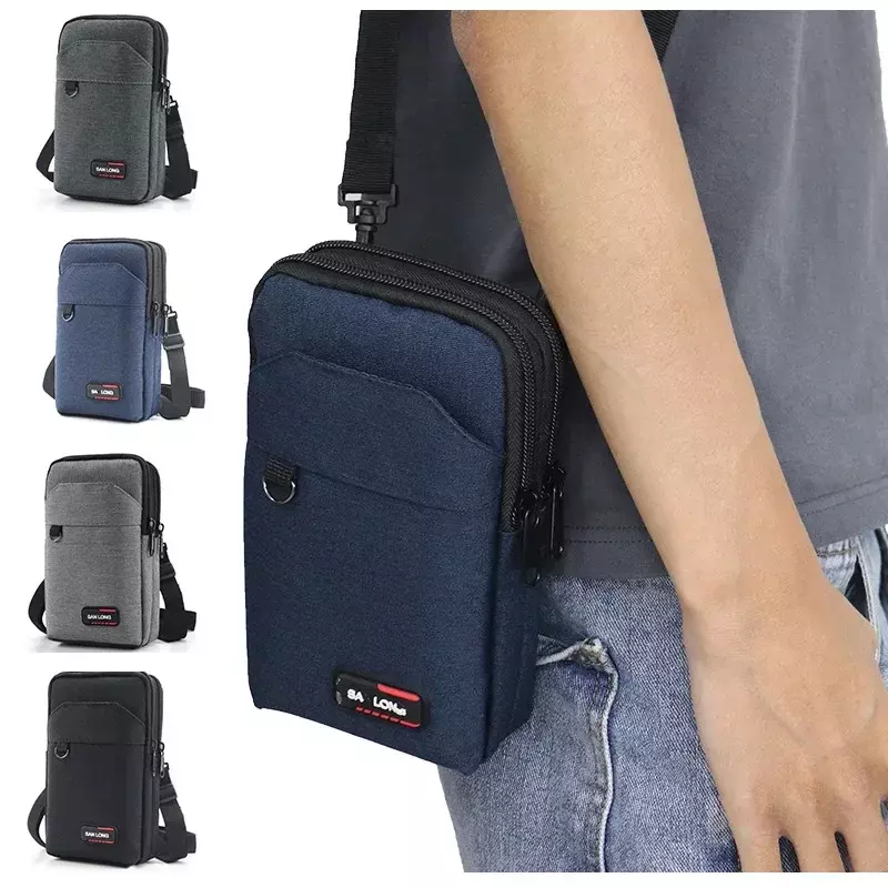 Tas Pinggang olahraga luar ruangan uniseks, tas bahu kecil dompet tanpa ponsel kapasitas besar untuk lari