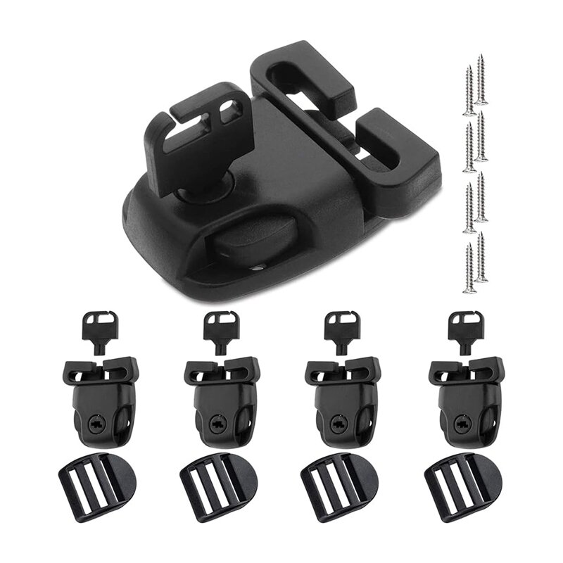 4 Sets Spa Hot Tub Cover Clips Latch Replacement Set Kit Hot Tub Cover Latches Clip Lock For Cover Straps With Keys, Easy To Use
