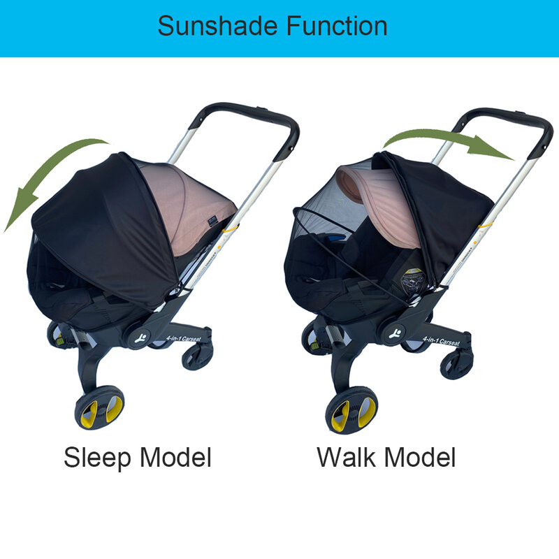 KID-KID®Mosquiteiro para carrinho, assento de carro, cesta infantil, tampa do sol viseira, acessórios recém-nascidos, compatível com Doona