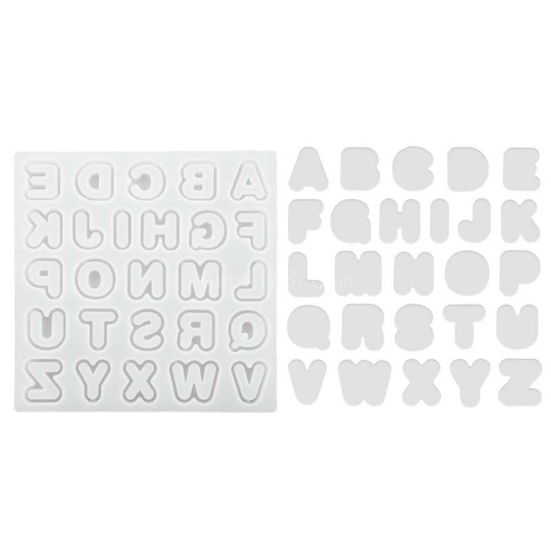 Harzgussformen Treibsand Alphabete Shaker Silikonform Buchstaben Schlüsselanhänger DIY