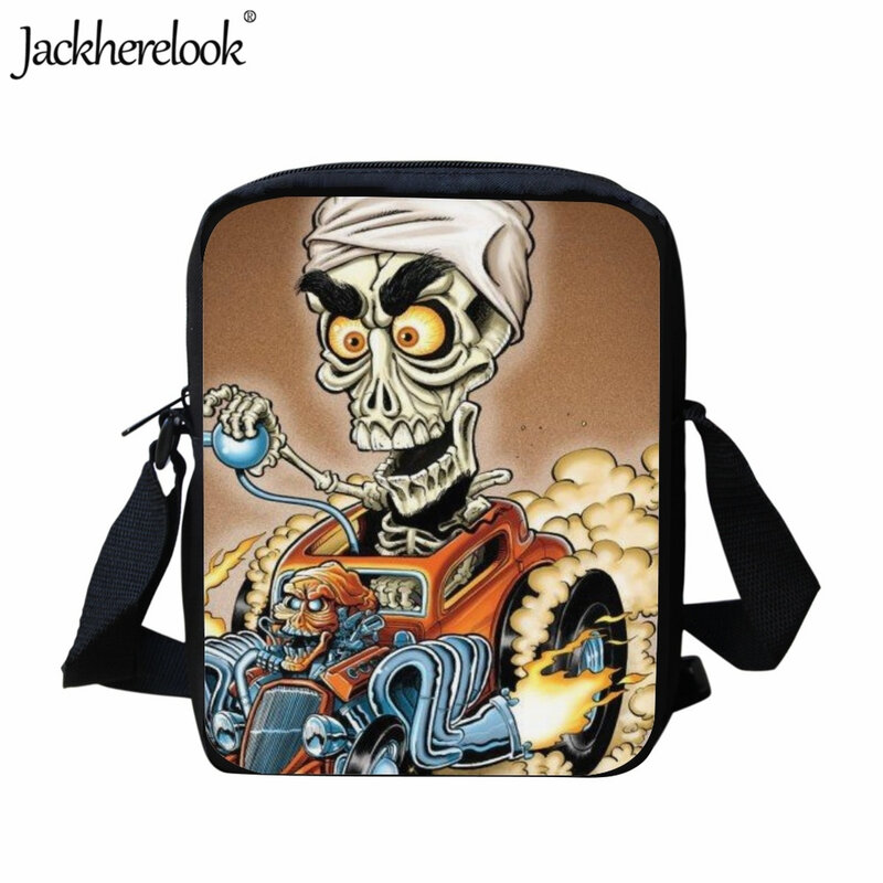 Jackherelook Jeff Dunham Horror Skull borsa a tracolla per bambini borsa a tracolla per lo Shopping da viaggio per il tempo libero pratica borsa per il pranzo della scuola primaria