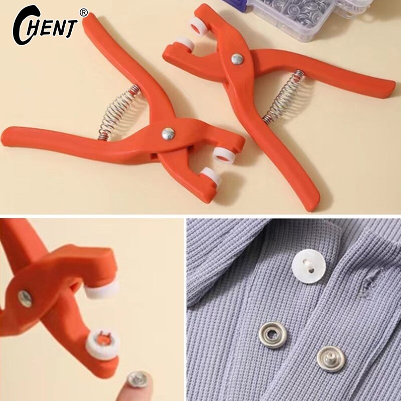 50Sets Five Claw Buckle Installation Set Buckle Seamless Buckle Hand Pressure Pliers Buckle Tool Mother And Son Buckle