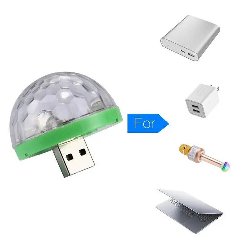 Mini Colorido DJ Laser Light com Plug USB, Telefone celular, Luz Mágica para Palco, Bar, Disco, Festival Decor Lamp