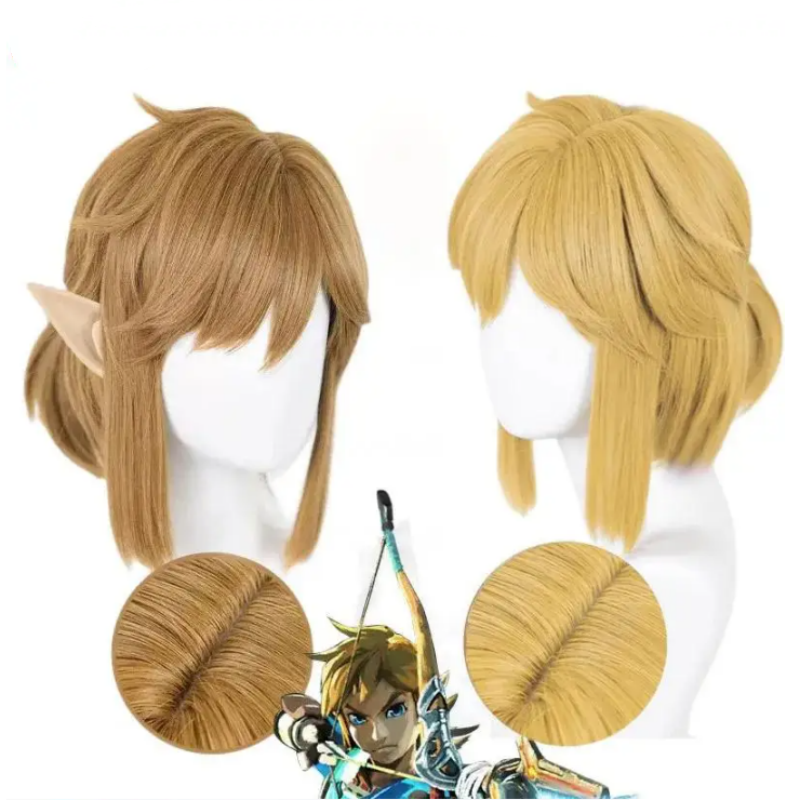 Link Cosplay Costume para crianças e adultos, peruca camisa e capa, roupas de jogo, roupas de Halloween para crianças, homens e mulheres