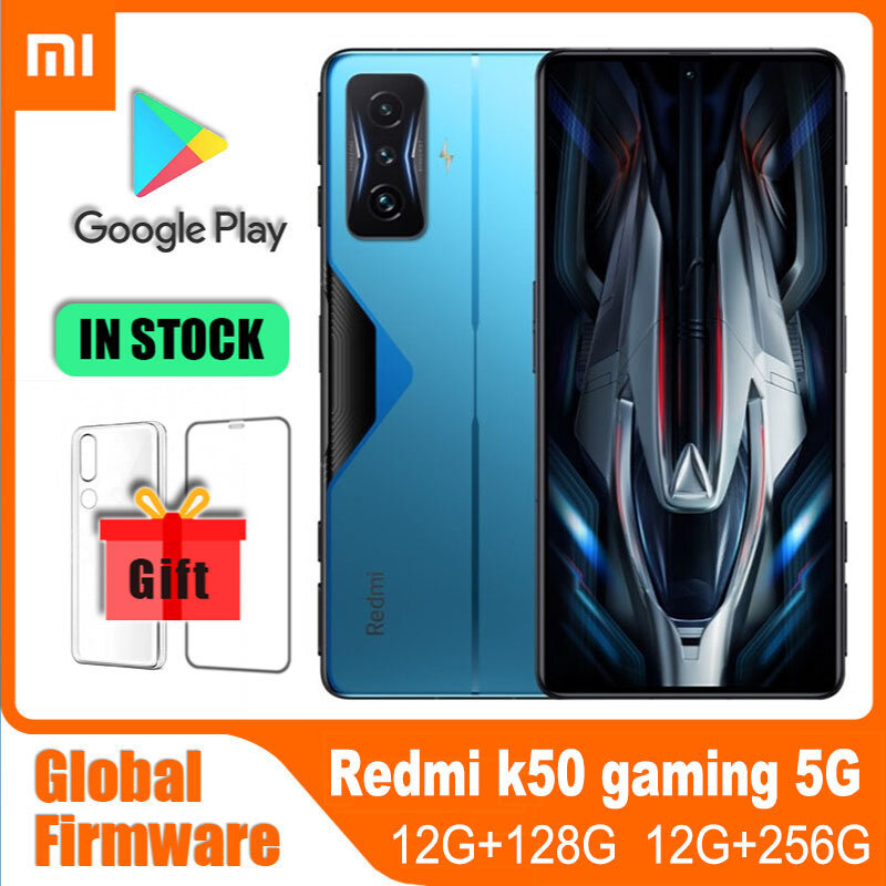 Xiaomi-Redmi K50 Gaming Smartphone, Rom Global, 5G, 256G, Celular, Impressão Digital Lateral, Reconhecimento Facial, Snapdragon, 8Gen1, 120W, QC3