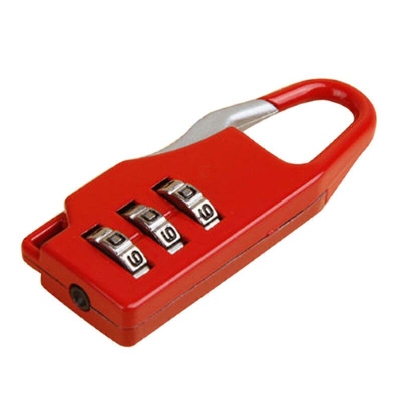 กระเป๋าถือเดินทางล็อคมินิ3หลักรหัสรักษาความปลอดภัยกุญแจ gembok KATA Sandi ล็อคกระเป๋าเดินทาง