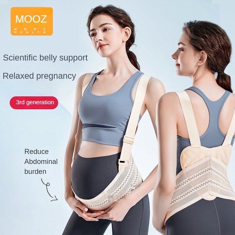 MOOZ Maternity Belt Pregnant Belly Pregnancy Support Band  Double Support Back Relieving Pain Adjustable Pregnancy Accessories