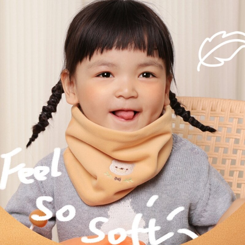 Cartoon Baby Scarf for Boys Girls Thicked Warm Neck Collar Neckerchief