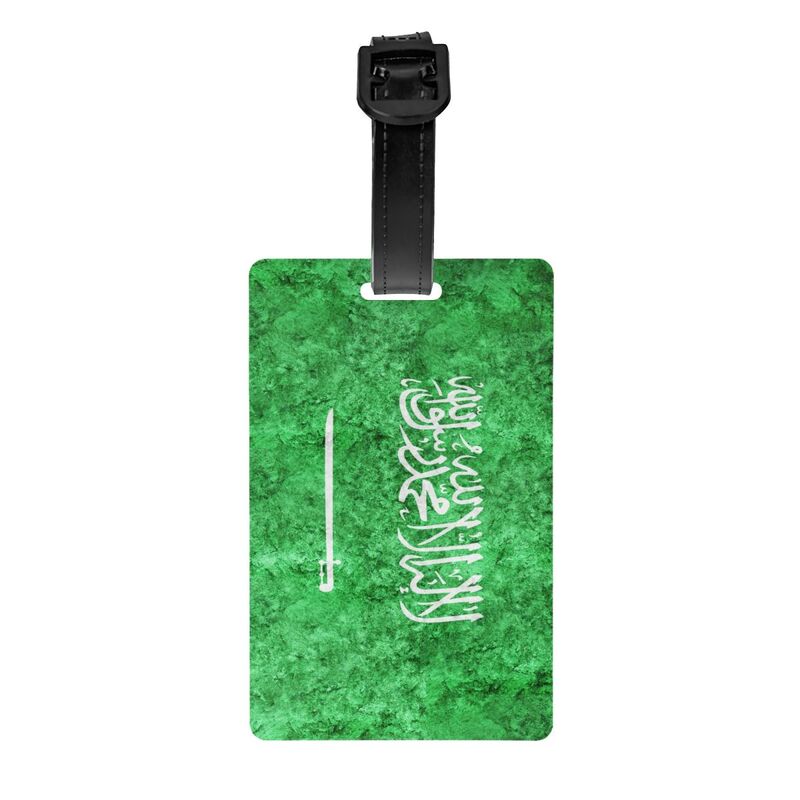 Etiquetas de bagagem do mundo da Arábia Saudita, etiquetas de bagagem personalizadas, cobertura de privacidade, cartão de identificação, legal