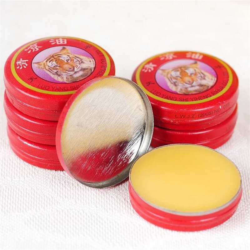 5pcs Natural Tiger Balm Essential Cool Oil Antipruritic Repellent Headache Relieve Dizziness Solid Balm Refreshing Ointment Mint