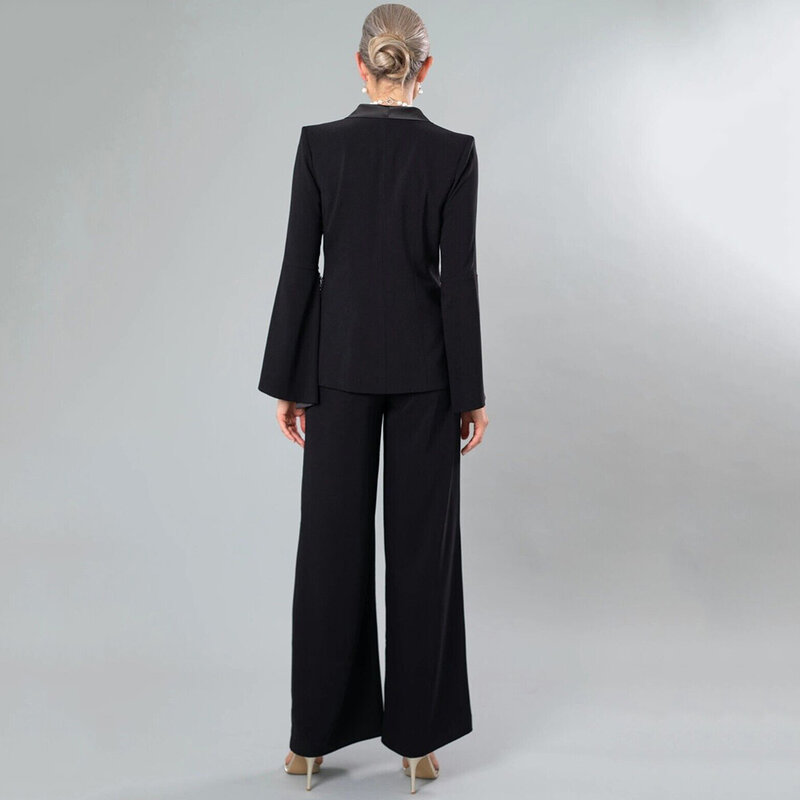 Najnowsze garnitury damskie spodnie garnitur dwuczęściowy 2023 nowy szczupły damski żakiet z dzianiny dresowej o wysokiej jakości na zamówienie