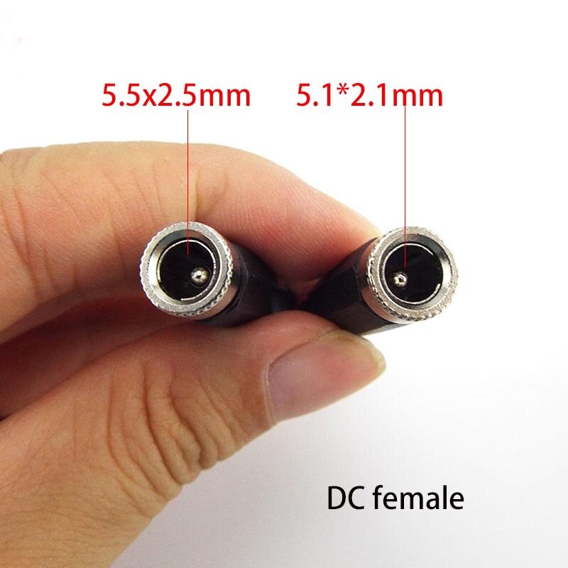 DC Female Power supply Plug Electric Connector 5.5mmx2.1mm Female Jack Socket Adapter for Wire Charge Adapter