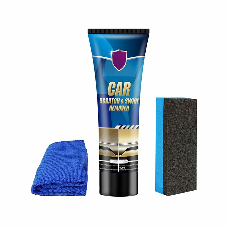 Auto Body Paint Scratches Remover Kit Cream Car Scratch Repair, Cera de polimento Ferramenta de remoção de redemoinho Acessórios para cuidados de carro