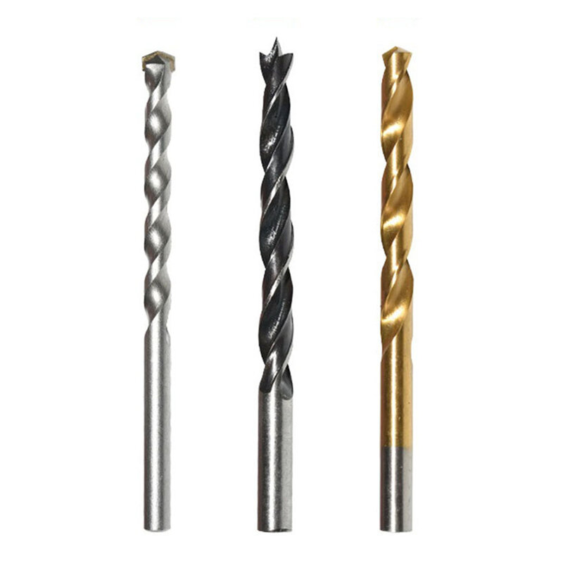 9pcs Drill Kit Wood Iron Concrete 3/4/5/6/8mm Construction Woodworking Drill  For Wood/Metal Hole Cutter Power Tools