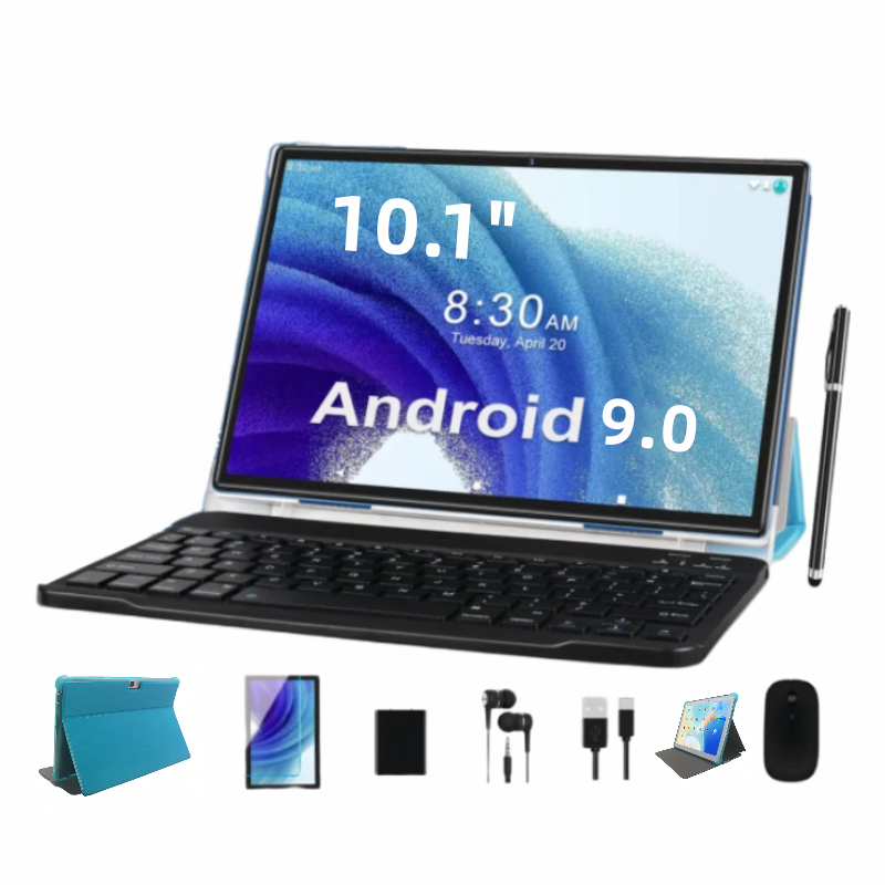 Android 9.0 Tablet com Dual Camera, Tipo-C, 3GB de RAM, 32GB ROM, MT6797 Quad-Core, 1920x1200 IPS, 5000mAh Bateria, 10.1 in, Novo