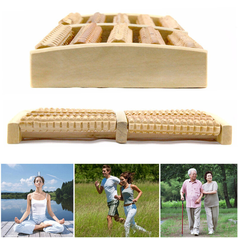 Holz Fuß rolle Holz pflege Massage Reflex zonen massage Muskel Relax Relief Massage gerät Spa Geschenk Anti Cellulite Fuß massage gerät Pflege Werkzeuge