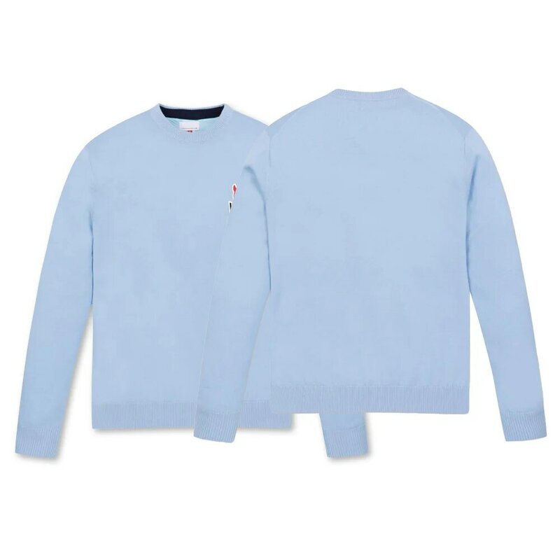 "New Spring Trendy Men's Knitted Sweater! Versatile for Sports, Long-sleeved Golf Top, Warm and Luxurious!"