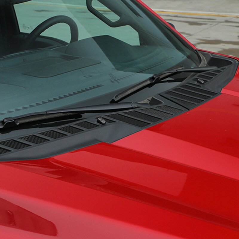 Boquilla de limpiaparabrisas delantero de fibra de carbono, embellecedor de cubierta de decoración para Dodge RAM Durango, Chrysler
