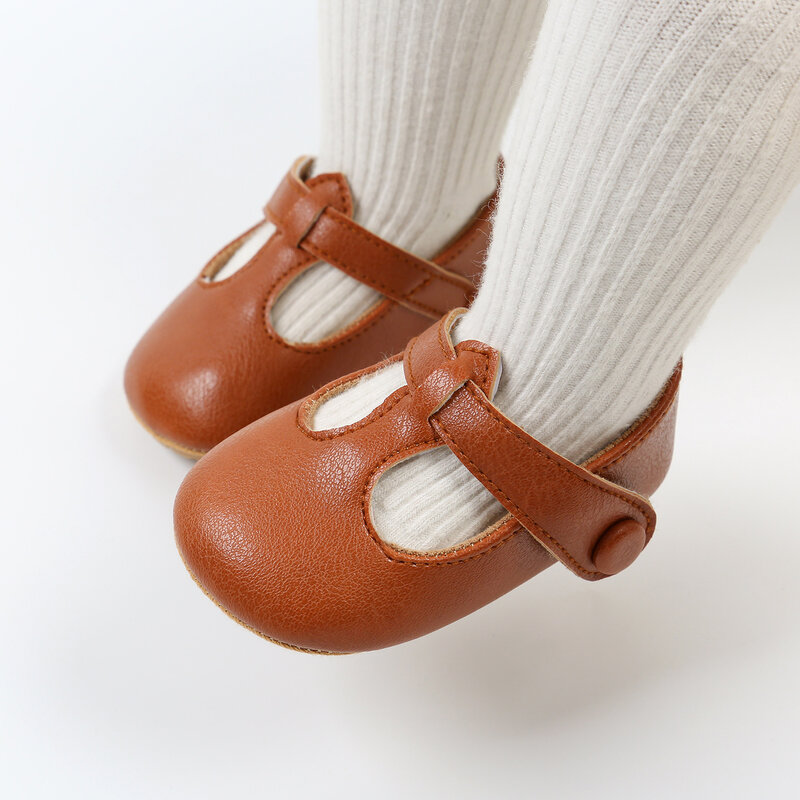 Sepatu Bayi Antik Bayi Baru Lahir Laki-laki Perempuan Klasik PU Lembut Antiselip Sepatu Merangkak Boks Balita Mokasin 10 Warna