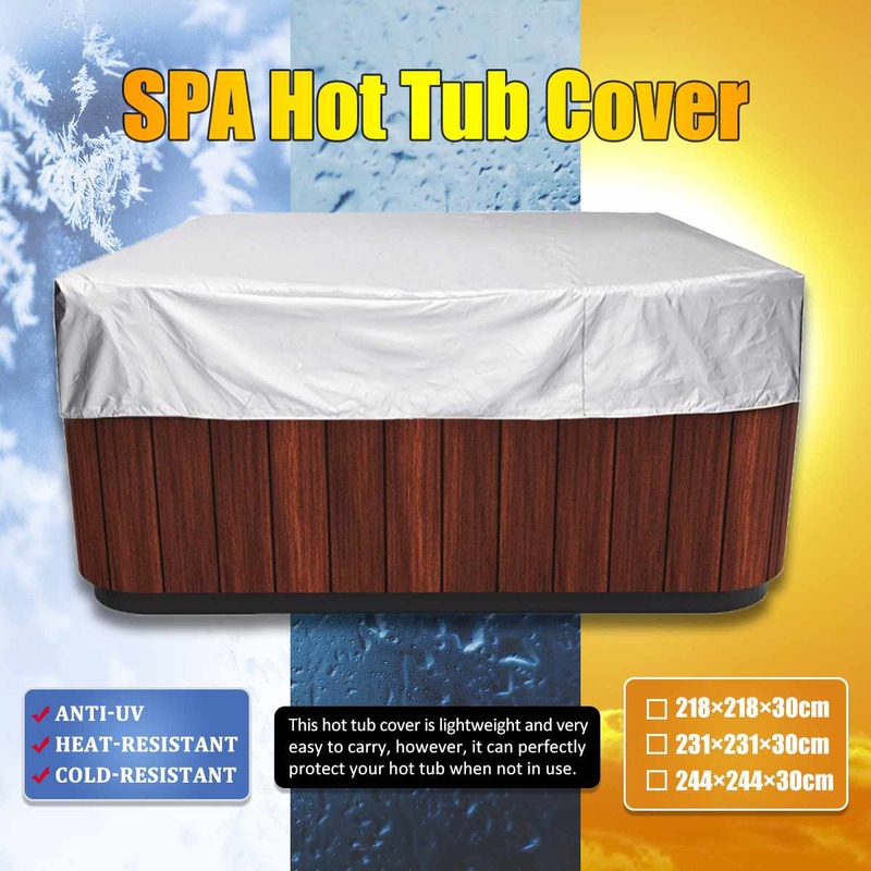 Universele Hot Tub Cover Waterdicht Uv Proof All-Weather Spa Cover Cap Protector Hotspring Sneeuw Regen Dust Covers Tuin binnenplaats