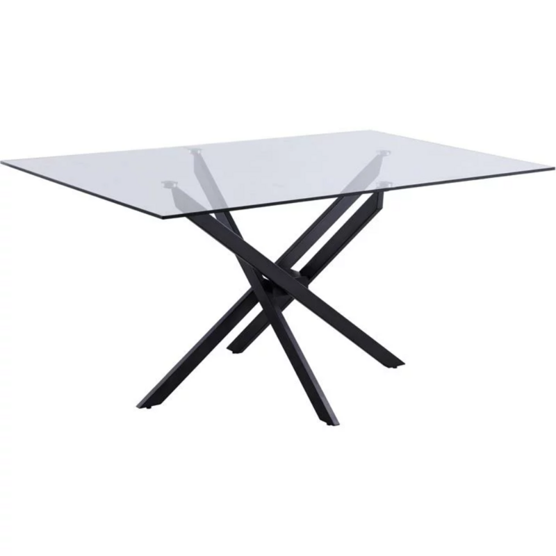 BOUSSAC Furniture Xander tavolo da pranzo in nero opaco