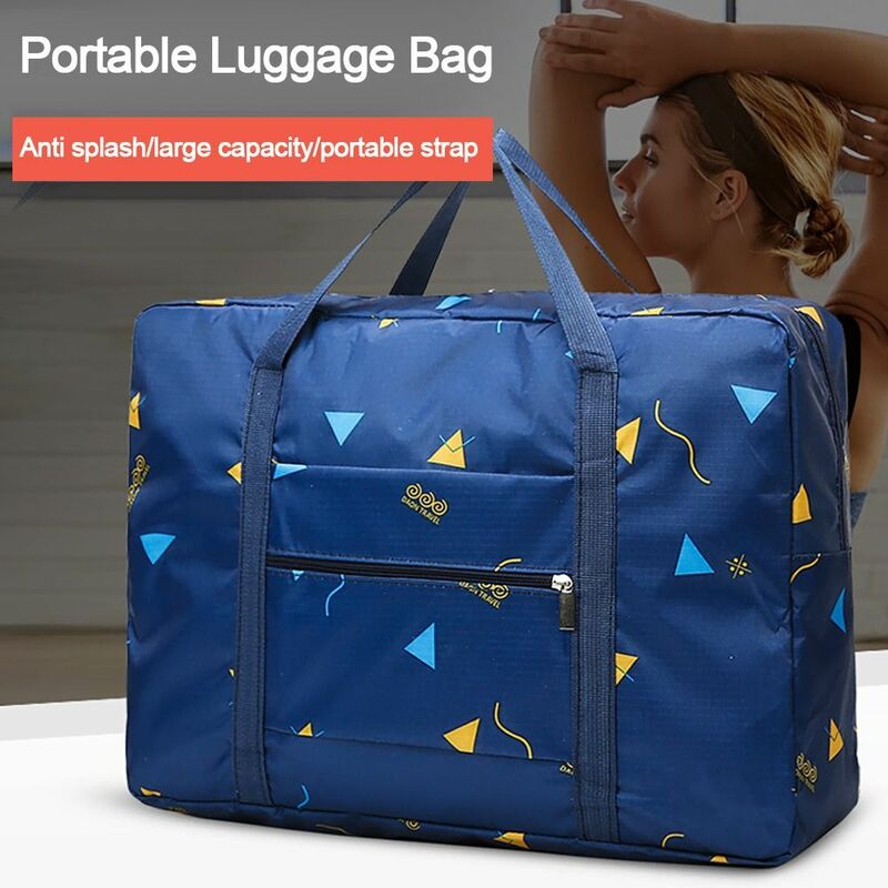 Oxford Travel Boarding Storage Bag Large Capacity Foldable Travel Duffel Bag Weekend Bag Lightweight Portable Luggage Bag