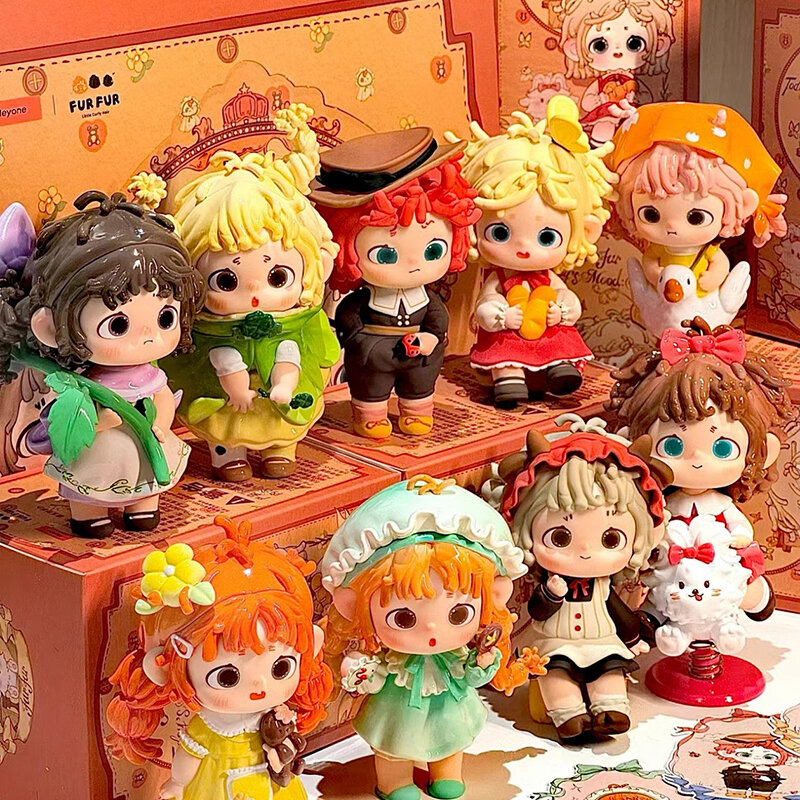 Pelliccia di pelliccia Today'S Mood: Sunny Series Blind Box Toys Mystery Box Cute Action Figure Desktop Ornament Modele Kawaii Girl Toys Gifts