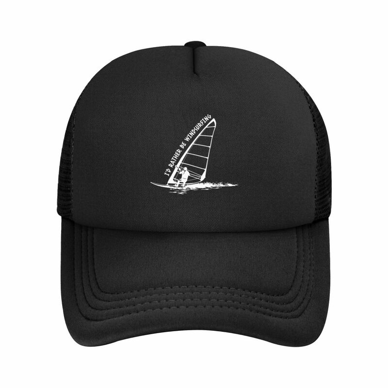 Rather Be Windsurfing Baseball Caps Mesh Hats Adjustable Peaked Men Women Caps